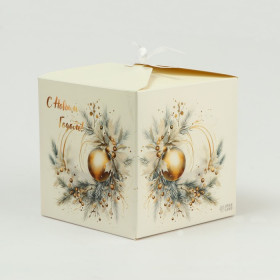 Коробка подарочная 14х14х14 см "С Новым годом"  