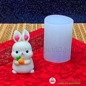 Молд силиконовый &quot;Зайка с морковкой&quot;
