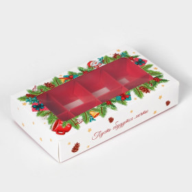 Коробка для 8 конфет с окном "Пусть сбудутся мечты"