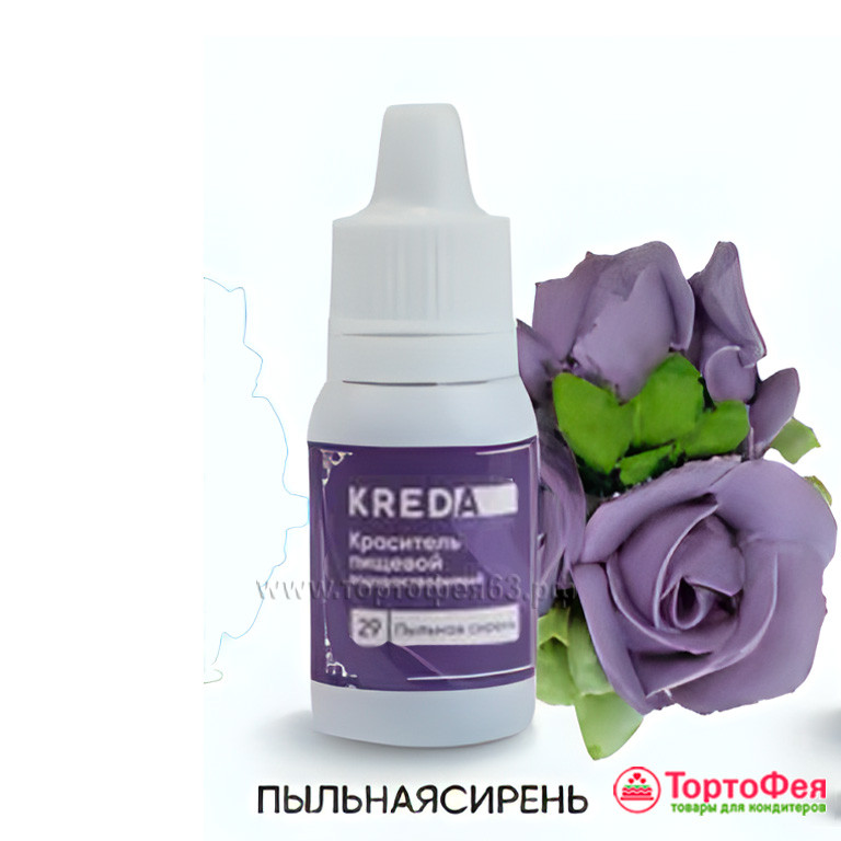 Краситель гелевый KREDA Пастель, Пыльная сирень / 10 мл        
