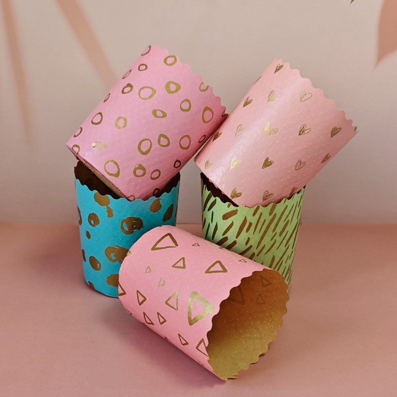 Форма бумажная Кулич "Пастель" 120 гр (7*8,5 см) / 10 шт    