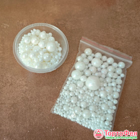 Посыпка сахарная микс &quot;Жемчуг белый ассорти&quot;, 25 г 