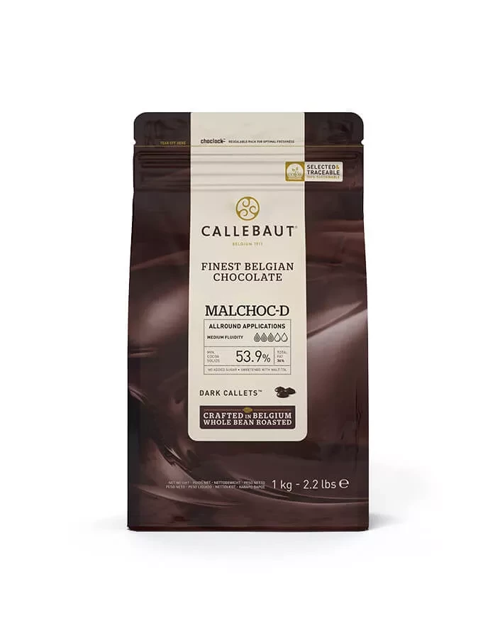 Шоколад без сахара Темный 53,9% в каллетах / Barry Callebaut, 100 гр