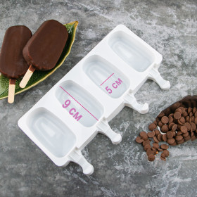 Форма силиконовая &quot;Эскимо большое&quot; 9 см, 4 шт