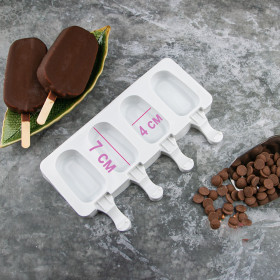 Форма силиконовая &quot;Эскимо малое&quot; 7 см, 4 шт