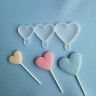 Форма силикон.для леденцов/шоколада "Сердечки 3,4,5 см" 3 шт