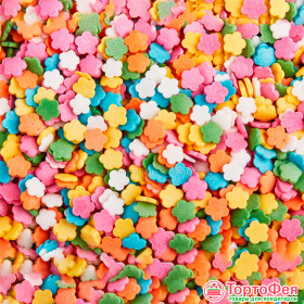 Посыпка Цветочки разноцветные, 25 г  