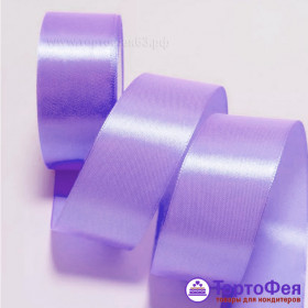 Лента атласная Лиловая 4 см, 22 м