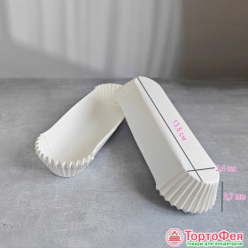 Тарталетки овальные 13,6 * 3,4 * 2,7 см / 25шт