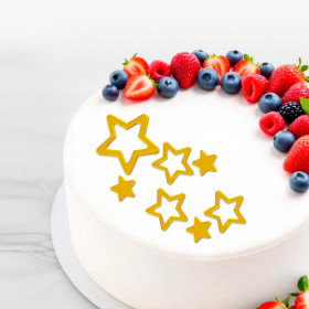 Набор для декора &quot;Звездочки закругленные&quot;, акрил / 15 шт