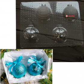 Форма пластик. &quot;Новогодние шары&quot;Звездочки, 7 см / 4 шт