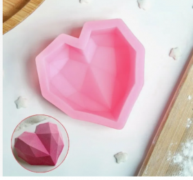 Молд Сердце с гранями 6 см / Китай