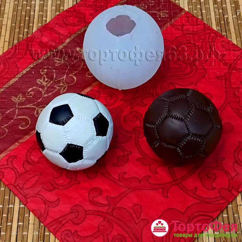 Молд силиконовый "Футбольный мяч" 4 см  