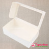 Коробка 19х11х5,5 см с окном, белая