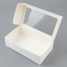 Коробка 19х11х5,5 см с окном, белая