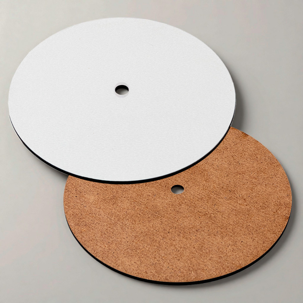 Подложка ЛХДФ (3мм) белая с отверстием, 30 см  