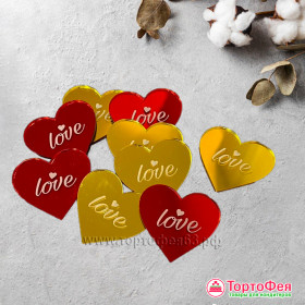 Декор из акрила Сердечко &quot;Love&quot; / 4 см  
