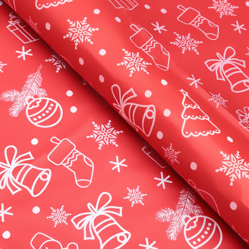 Бумага тишью Зеленая "Новогодний праздник", 1 лист (50х66см)  