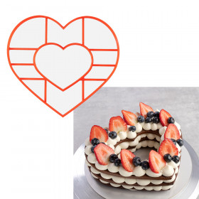 Вырубка для торта &quot;Сердце&quot;, пластик 22*20