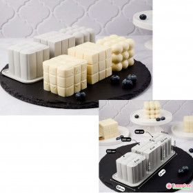 Силиконовая форма для муссовых пирожных &quot;Кубики ассорти&quot;, 3 шт     