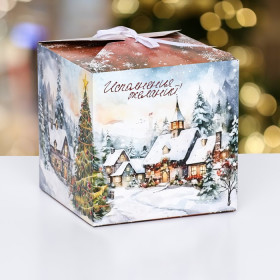 Коробка подарочная 14х14х14 см "Исполнения желаний" 