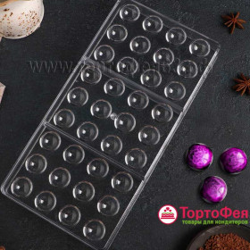 Форма поликарбонатная &quot;Полусферы 2 см&quot; 36 шт 