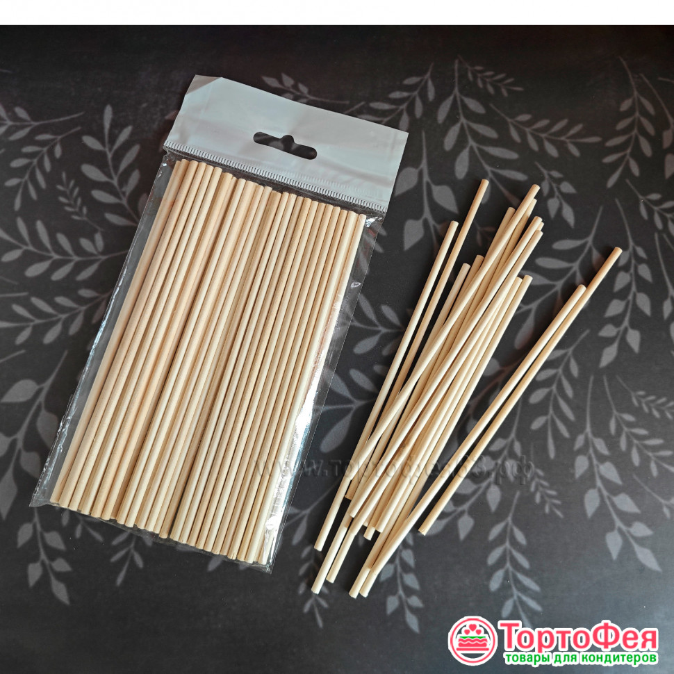 Палочки деревянные, 15 см, 10шт