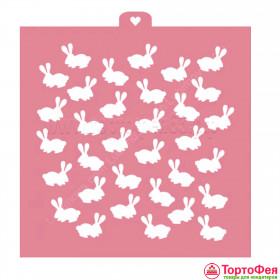 Трафарет "Кролики" 14х14 см