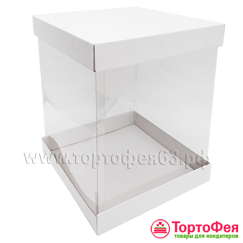 Коробка с прозрачными стенками 16х16х18 см