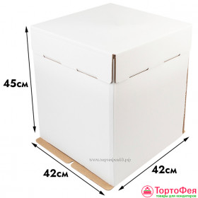 Коробка для торта 42х42х45 см 