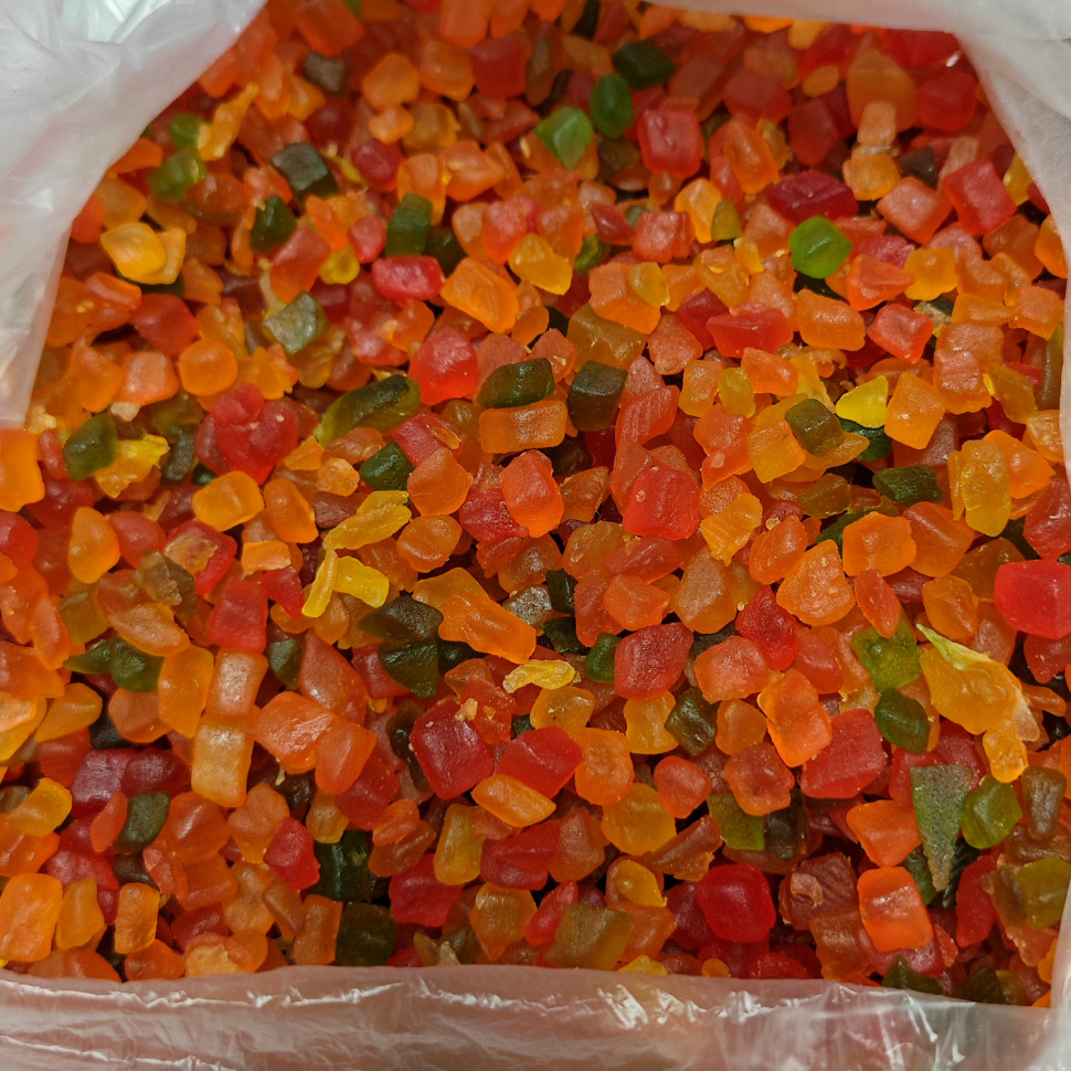 Цукаты из папайи цветные, 100 гр 