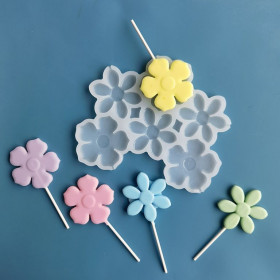 Форма силиконовая для леденцов/шоколада &quot;Цветы&quot;