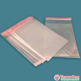 Пакетики прозрачные 10х15 см с клеевым клапаном, 10 шт     