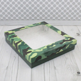 Коробка для кейтеринга, фуршета 30х30х8 "Камуфляж"