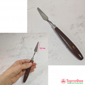 Мастихин изогнутый малый (5,5 см рабоч.поверхность) № 7