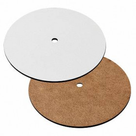 Подложка ЛХДФ (3мм) белая с отверстием, 40 см