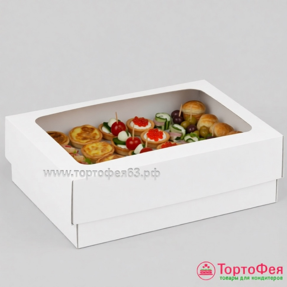 Коробка для кейтеринга, фуршета 35х25х8 см, (внутри белая) Коробка для кейтеринга, фуршета 35х25х8 см, (внутри белая)