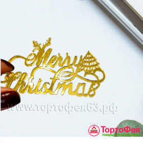 Декор из акрила &quot;Merry Christmas&quot; надпись 