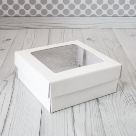 Коробка для кейтеринга, фуршета и пр. 20х20х8 см (внутри белая) 