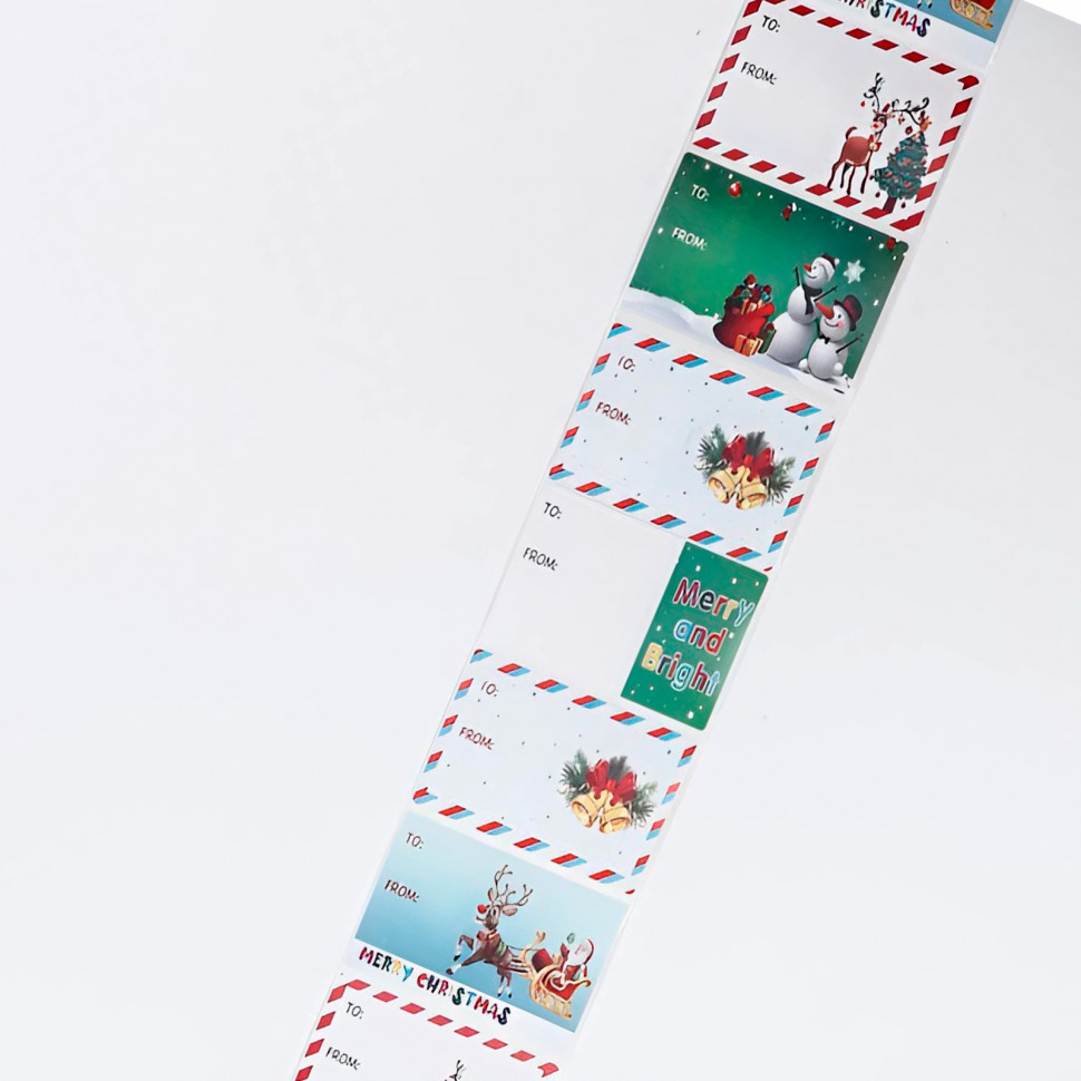 Набор наклеек "Новогодняя почта" 7,5х5 см, 10 шт