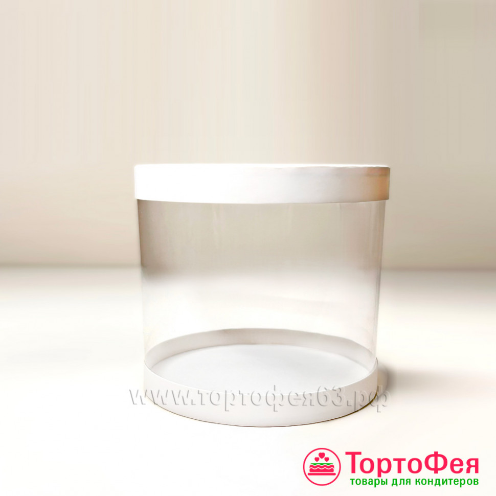 Коробка-тубус мини диаметр 12 см / высота 12 см, белая 