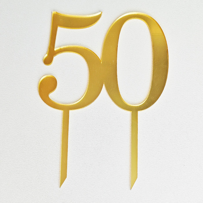 Топпер «50», золото  