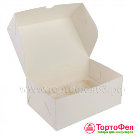 Коробка для 6 капкейков Без окна, белая