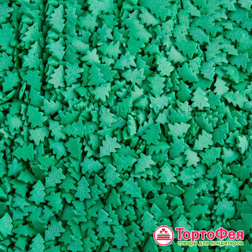 Посыпка "Елочки зеленые", 25 г