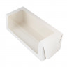 Коробка для рулета 30х12х10 см Белая с боковым окном