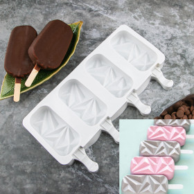 Форма силиконовая "Эскимо Грани", 4 шт     