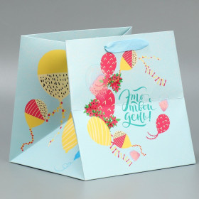 Пакет под торт 20 х 20 х 20 см &quot;Это твой день&quot;   