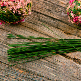 Проволока зеленая в бумажной оплетке, 0,5 мм / 5 шт
