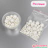 Шарики рисовые в глазури. Блеск "Белый" 2-13 мм, 20 гр   