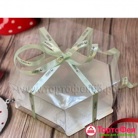 Коробка &quot;Шестигранник&quot; с прозрач. куполом 24х24х12 см